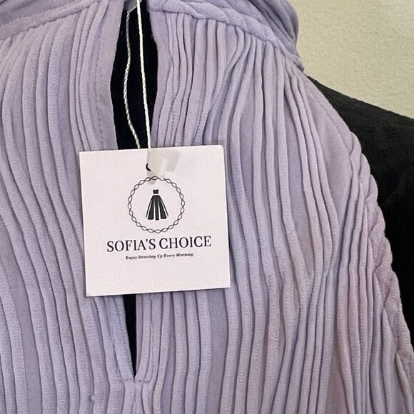Sofia's Choice Criss-Cross halter Top - Large - elegant Lavendar - NWT - Picture 4 of 6
